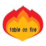 Table on fire