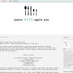 Pasta with apple pie