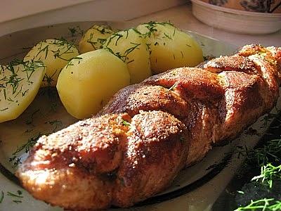 Warkocze z polędwiczek wieprzowych