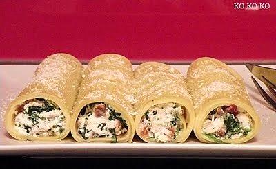 Cannelloni z kurczakiem, szpinakiem i serem ricotta