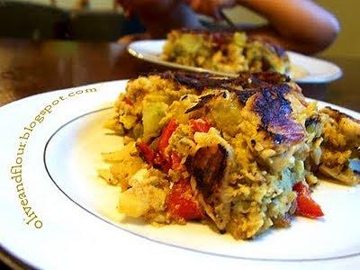 Frittata z kurczakiem i cukinią