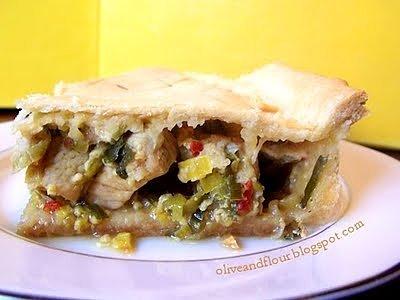 Tarta-quiche z indykiem i porem