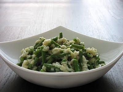 Kremowe włoskie risotto z fasolką szparagową