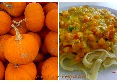 Tagliatelle z kremowym sosem z dyni