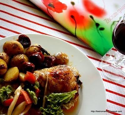 Udka z chorizo i młodymi ziemniakami
