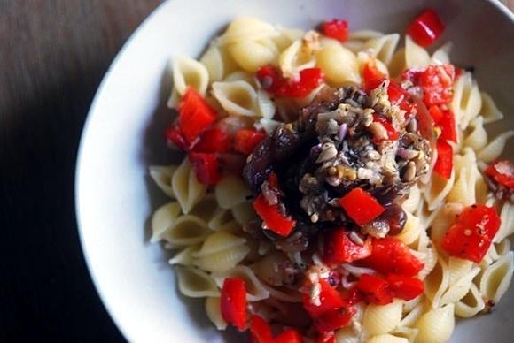 Conchiglie z bakłażanem i serem