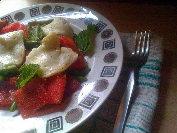 Ser halloumi z arbuzem