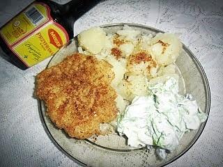 Schabowy w marynacie z majonezem, chrzanem i maggi