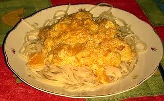 Spaghetti z sosem dyniowym