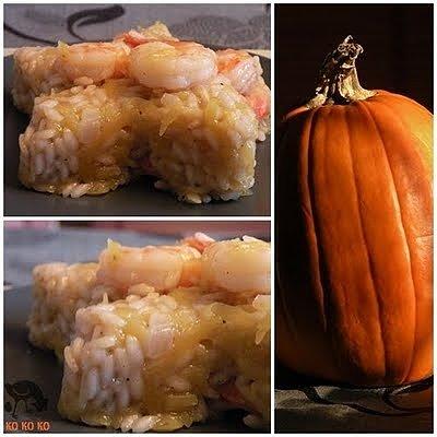 Risotto z dynią i krewetkami