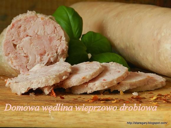 Domowa wędlina wieprzowo drobiowa baton parzony