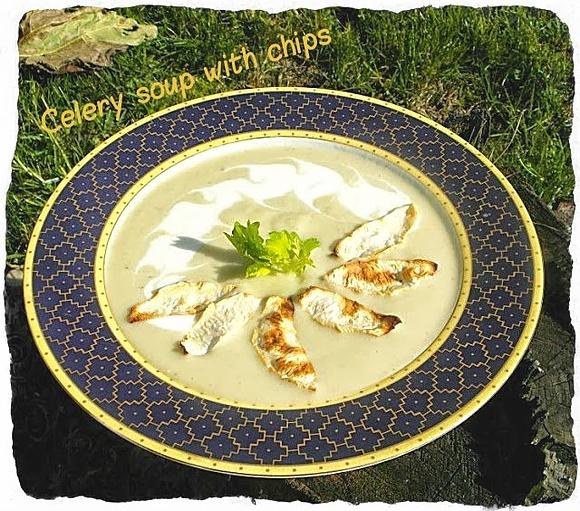 Zupa selerowa z chipsami