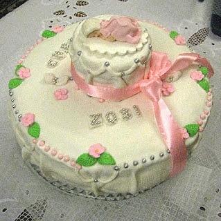 Tort na chrzciny Zosi