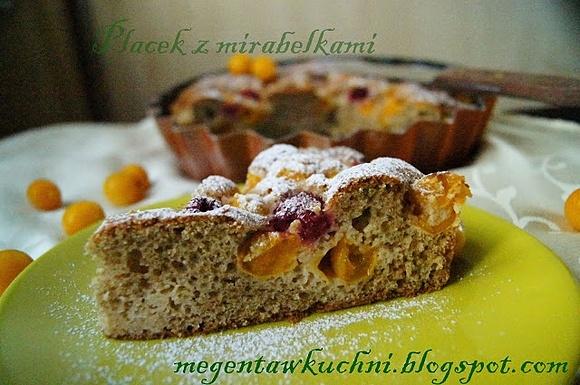 Placek z mirabelkami bez cukru i mąki orkiszowej