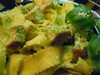 Kurczak w sosie bazyliowym z pesto