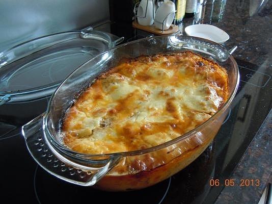 Lasagne z mięsem mielonym i warzywami