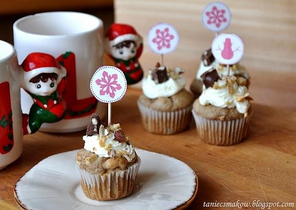 Mini jabłkowo-cynamonowe cupcakes