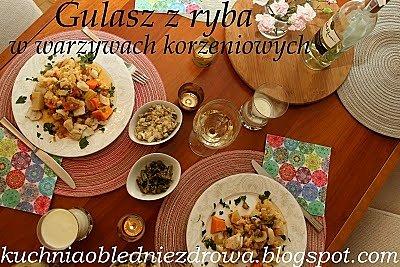 Gulasz z białą rybą w kolorowych warzywach – wersja z warzywami korzeniowymi