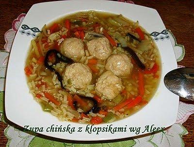Zupa chińska z klopsikami