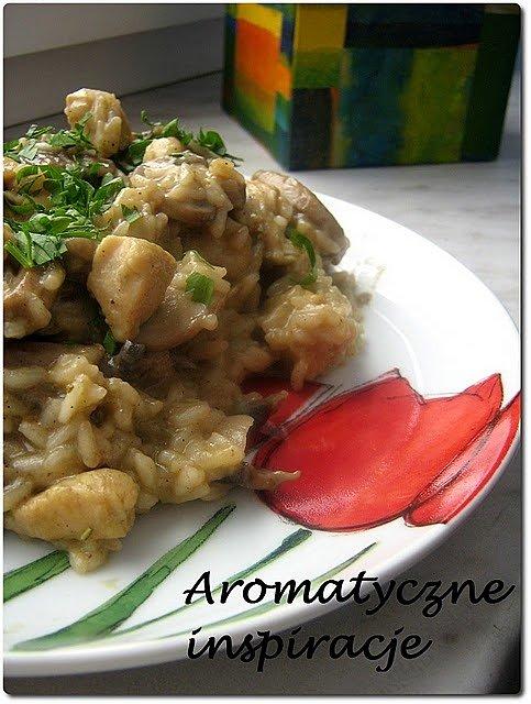 Risotto z kurczakiem i pieczarkami