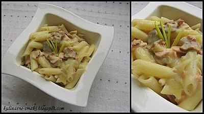 Penne z sosem jogurtowym z szynką