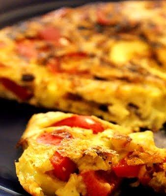 Frittata warzywna z papryką i cukinią