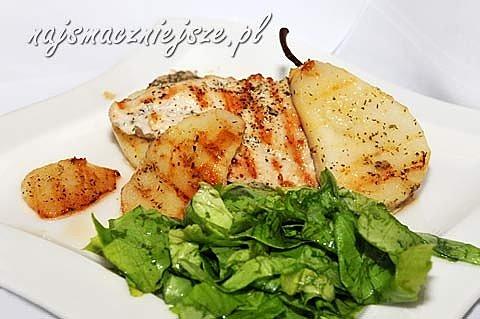 Kurczak grillowany z gruszkami