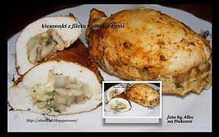 Kieszonki z fileta z pieczarkami