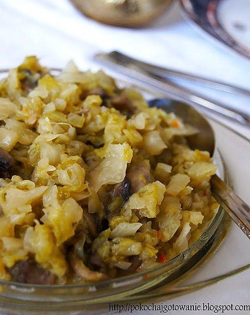Kapusta z pieczarkami