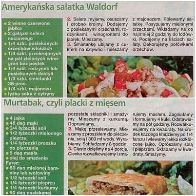 Sałatka Wadorf i Murtabak w papierze ryżowym