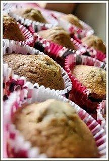 Muffinki z bananami i czekoladą