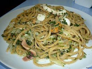 Spaghetti z owocami morza