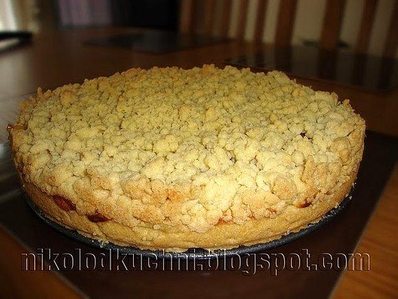 Ciasto z serem, renklodami i kruszonką