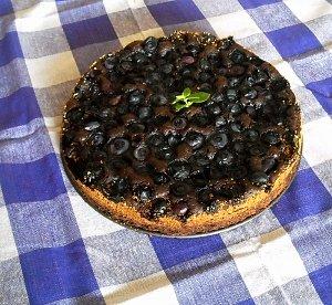 Szybkie ciasto czekoladowe z borówką amerykańską