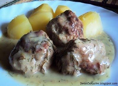 Klopsiki w sosie śmietanowo-koperkowym