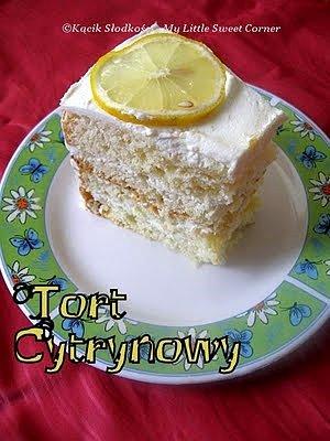 Tort cytrynowy z biszkoptem i waniliowym kremem