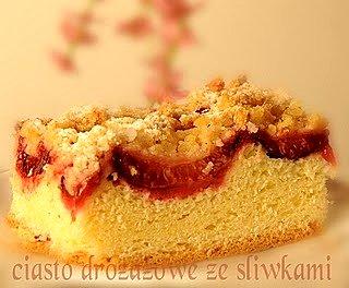 Ciasto drożdżowe ze śliwkami