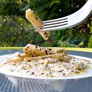 Kalarepa w sosie śmietanowym z pesto