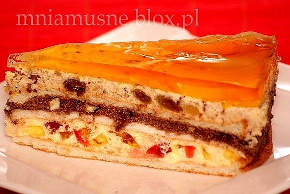 Tort ambasador migdałowe i bezowe warstwy