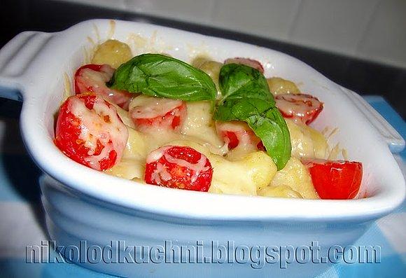 Gnocchi zapiekane z pomidorkami koktajlowymi