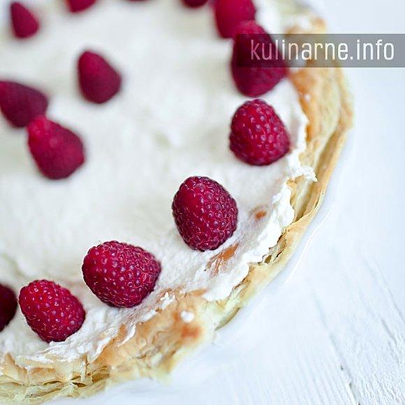 Tarta z malinami