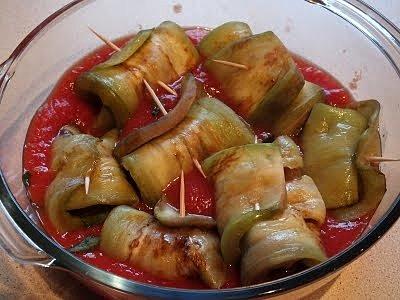 Involtini z bakłażana z mozzarellą