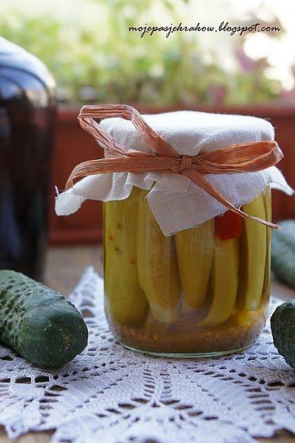 Ogórki na zimę w zalewie curry