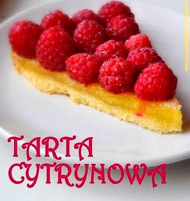 Tarta cytrynowa ze świeżymi malinami