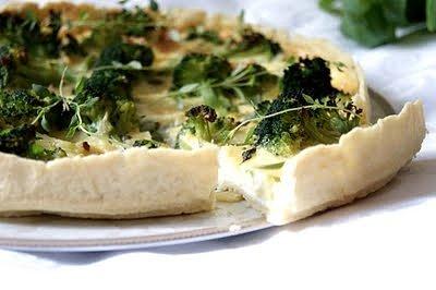 Tarta z brokułami i mozzarellą