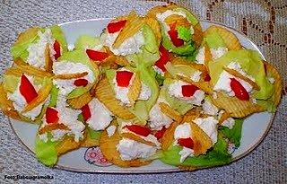 Kanapki z fetą na chipsach