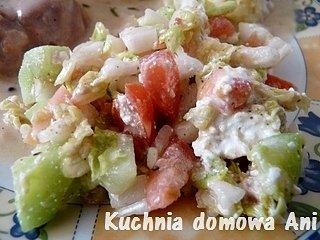 Surówka z kapusty pekińskiej z twarożkiem