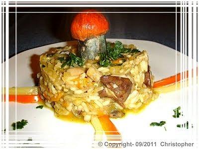 Risotto z borowikami i papryką