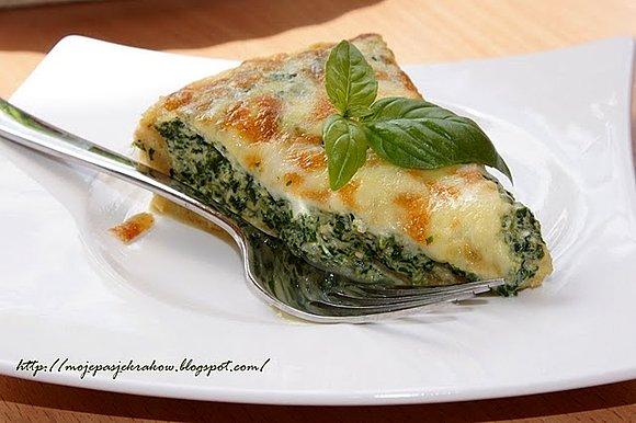 Tarta szpinakowa z serem ricotta