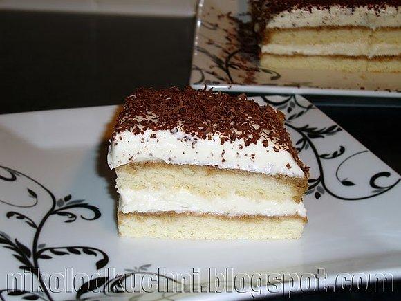 Ciasto tiramisu bez jajek i ciastka z biszkoptem
